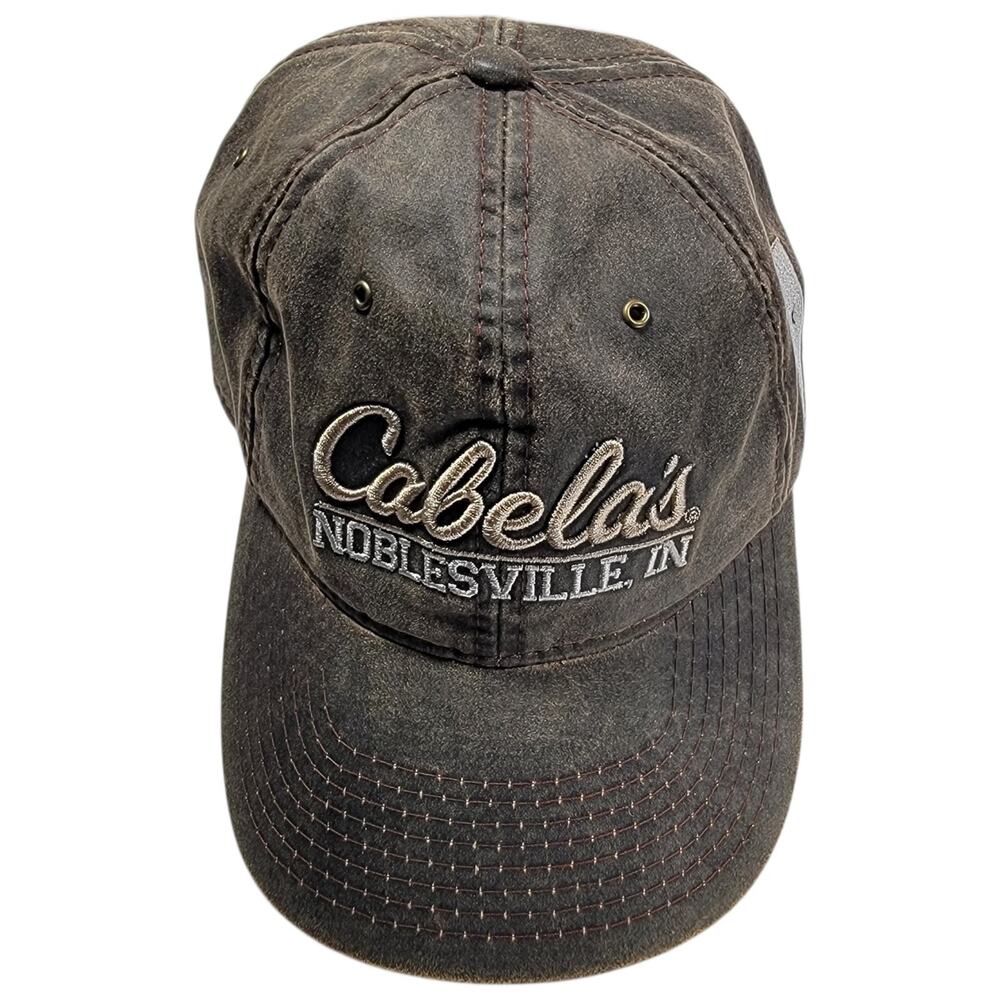 Cabela’s Distressed Waxed Canvas Hat Noblesville IN Grand Opening 2015 Strapback